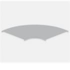 UNEX - 66 Abdeckung Bogen 90° grau RAL7035 500 U23X