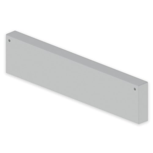 UNEX - 66 Endstück grau RAL7035 100x500 U23X