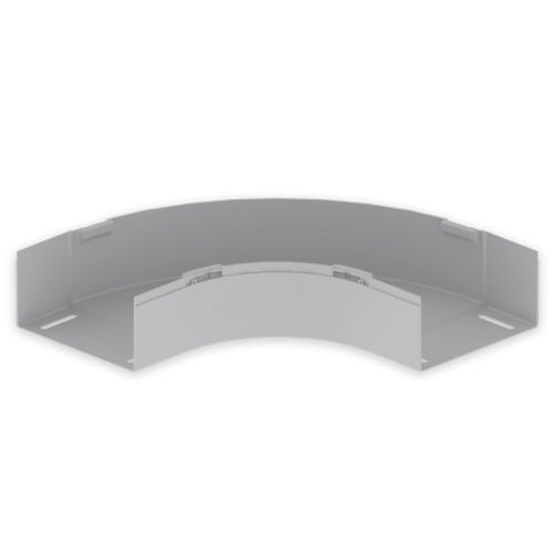 UNEX - 66 Flachbogen 90° grau RAL7035 100X200 U23X