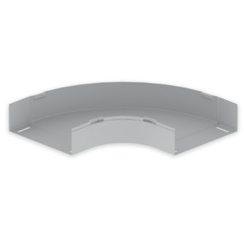 UNEX - 66 Flachbogen 90° grau RAL7035 100X300 U23X