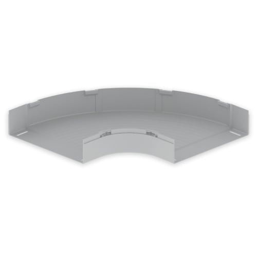UNEX - 66 Flachbogen 90° grau RAL7035 100X400 U23X