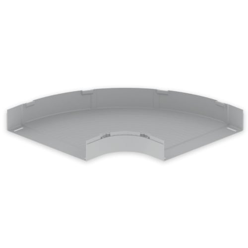 UNEX - 66 Flachbogen 90° grau RAL7035 100X500 U23X