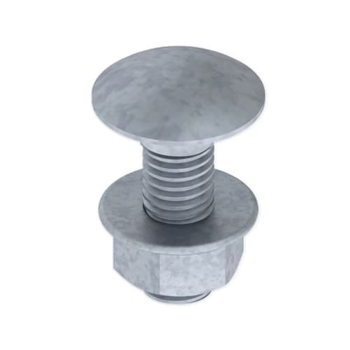UNEX - 66 Schraube DIN 603 mit Muttern M8X25 Verzinkung Klasse 6