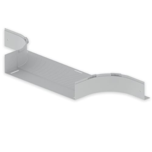 UNEX - 66 T-Abzweiger grau RAL7035 100x500 U23X