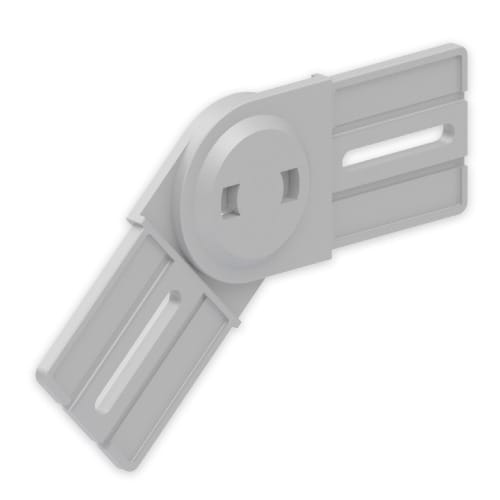 UNEX - 67 Vertikales Gelenkstück grau RAL7035 85 U23X
