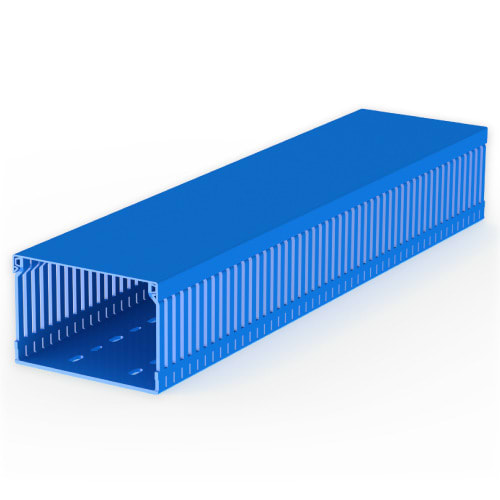 UNEX - 77 Verdrahtungskanal blau RAL5012 80x120 U23X