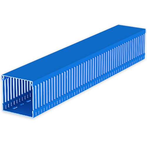 UNEX - 77 Verdrahtungskanal blau RAL5012 80x80 U23X