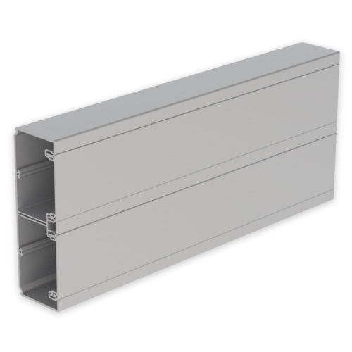 UNEX - 93 Brüstungskanal 2 Abdeckungen aluminium RAL9006 70x210 U23X