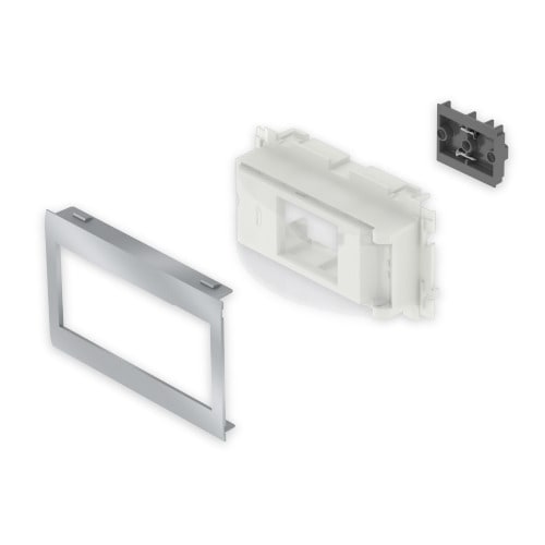 UNEX - 93 DIN-Einbausatz aluminium RAL9006 80 U24X