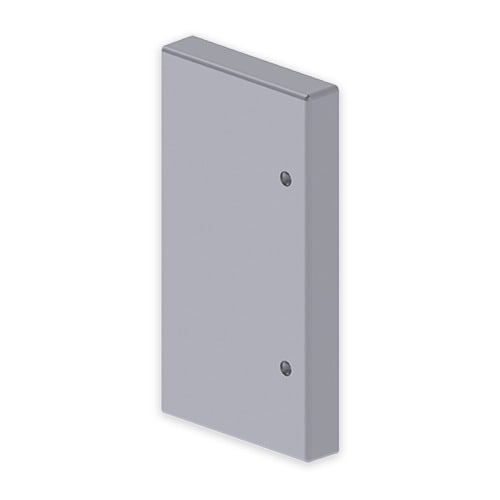 UNEX - 93 Endstück aluminium RAL9006 70x130 U24X