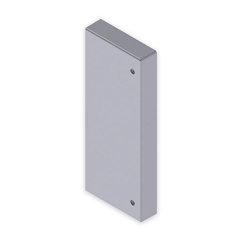 UNEX - 93 Endstück aluminium RAL9006 70x170 U24X