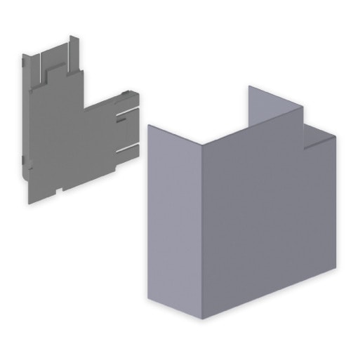 UNEX - 93 Flachwinkel aluminium RAL9006 70x130 U24X