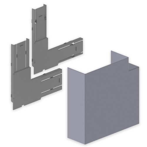 UNEX - 93 Flachwinkel aluminium RAL9006 70x170 U24X