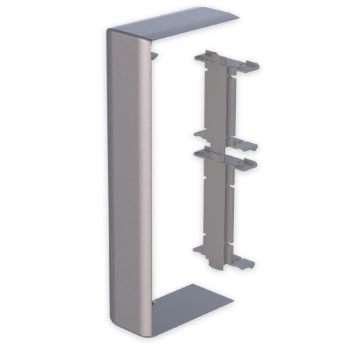 UNEX - 93 Stoßstellenabdeckung aluminium RAL9006 70x170 U24X