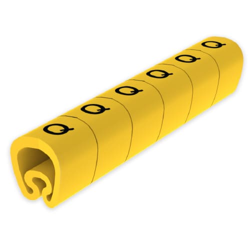 UNEX - 18 Abreißbare Kabelmarkierungen gelb Ø18 Plastifiziertes PVC