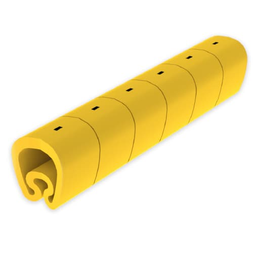 UNEX - 18 Abreißbare Kabelmarkierungen gelb Ø5 Plastifiziertes PVC