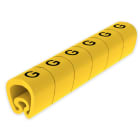 UNEX - 18 Abreißbare Kabelmarkierungen gelb Ø5 Plastifiziertes PVC