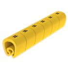 UNEX - 18 Abreißbare Kabelmarkierungen gelb Ø8 Plastifiziertes PVC