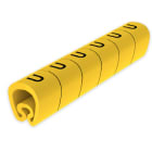 UNEX - 18 Abreißbare Kabelmarkierungen gelb Ø8 Plastifiziertes PVC