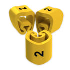 UNEX - 18 Lose Kabelmarkierungen gelb Ø5 Plastifiziertes PVC