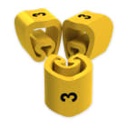 UNEX - 18 Lose Kabelmarkierungen gelb Ø5 Plastifiziertes PVC
