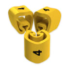UNEX - 18 Lose Kabelmarkierungen gelb Ø5 Plastifiziertes PVC