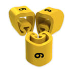 UNEX - 18 Lose Kabelmarkierungen gelb Ø5 Plastifiziertes PVC