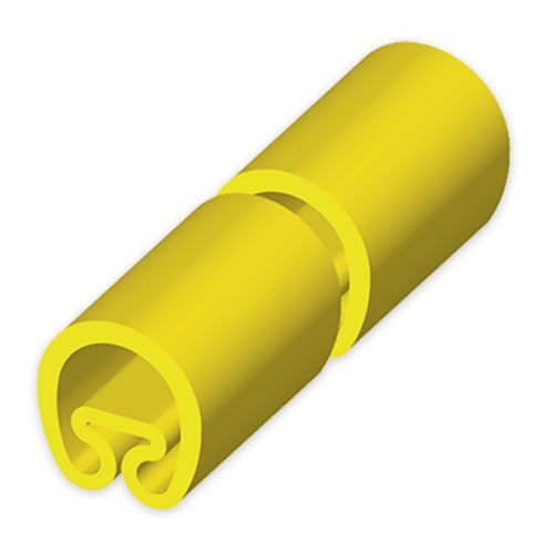 UNEX - 18 Lose Kennzeichnungstülle gelb Ø8x25 Plastifiziertes PVC