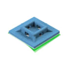 UNEX - 26 Selbstkl.Befestigungssockel DT blau 19x19 U62X