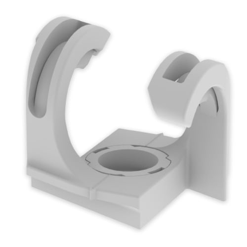 UNEX - 31 Befestigungsschellen grau RAL7035 35x35 U24X