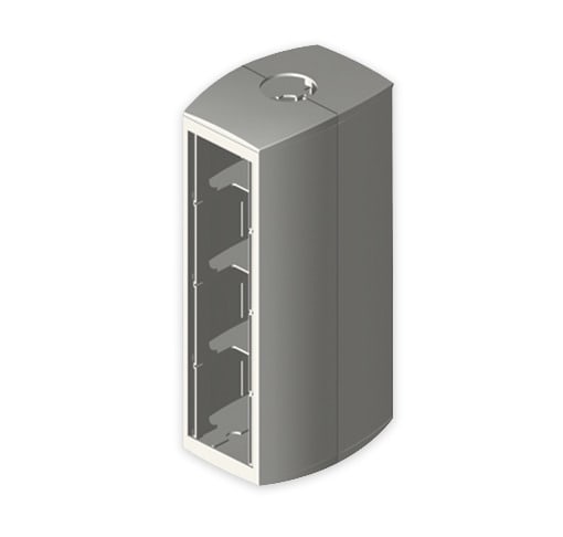 UNEX - 50 Modul 8 Inst. Säule 50x88 grau RAL7035 80 U24X