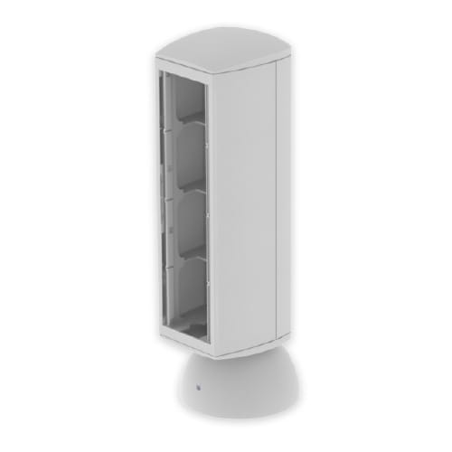 UNEX - 50 Standsäule 4 Instal.-geräte grau RAL7035 80 U24X