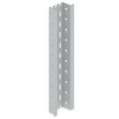 UNEX - 66 Omega-Profil gelocht grau RAL7035 3m V2A