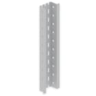 UNEX - 66 Omega-Profil gelocht grau RAL7035 3m V2A