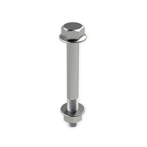 UNEX - 66 Schraube DIN 6921 mit Muttern  M8x70 AISI 316