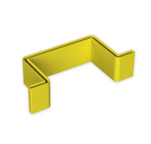 UNEX - 66 Schutzkappe für Omega-Profil gelb Plastifiziertes PVC