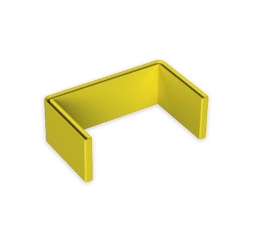 UNEX - 66 Schutzkappe für U-Profil gelb Plastifiziertes PVC
