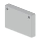 UNEX - 66 Endstück halogenfrei grau RAL7038 60x100 U48X