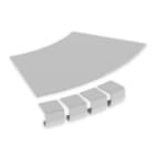 UNEX - 67 Abdeckung Flachbogen 45º grau RAL7035 200 R300 U23X