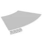 UNEX - 67 Abdeckung Flachbogen 45º grau RAL7035 500 R600 U23X