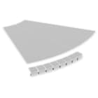 UNEX - 67 Abdeckung Flachbogen 45º grau RAL7035 600 R300 U23X