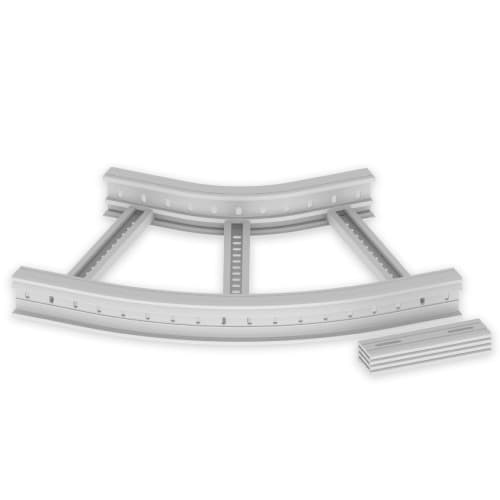 UNEX - 67 Flachbogen 45° grau RAL7035 85x500 R300 U23X