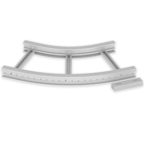 UNEX - 67 Flachbogen 45° grau RAL7035 85x500 R600 U23X