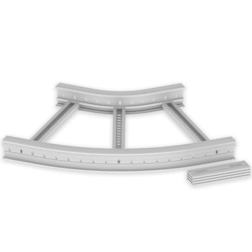 UNEX - 67 Flachbogen 45° grau RAL7035 85x600 R300 U23X