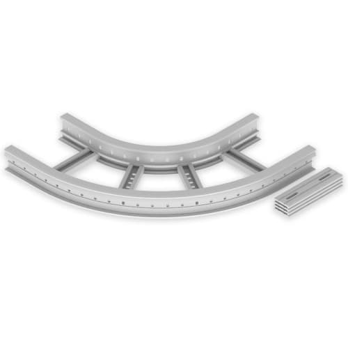 UNEX - 67 Flachbogen 90° grau RAL7035 85x300 R300 U23X