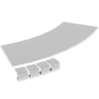 UNEX - 67 Abdeckung Flachbogen 45º halogenfrei grau RAL7035 200 R600 U48X