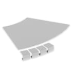 UNEX - 67 Abdeckung Flachbogen 45º halogenfrei grau RAL7035 300 R300 U48X