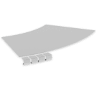 UNEX - 67 Abdeckung Flachbogen 45º halogenfrei grau RAL7035 400 R600 U48X