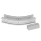 UNEX - 67 Flachbogen 45° halogenfrei grau RAL7035 135x200 R600 U48X