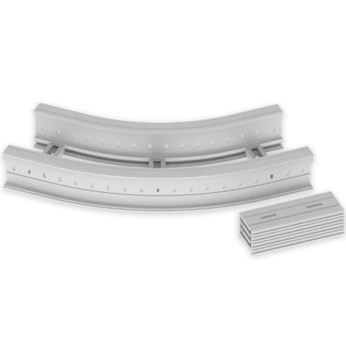 UNEX - 67 Flachbogen 45° halogenfrei grau RAL7035 135x300 R600 U48X